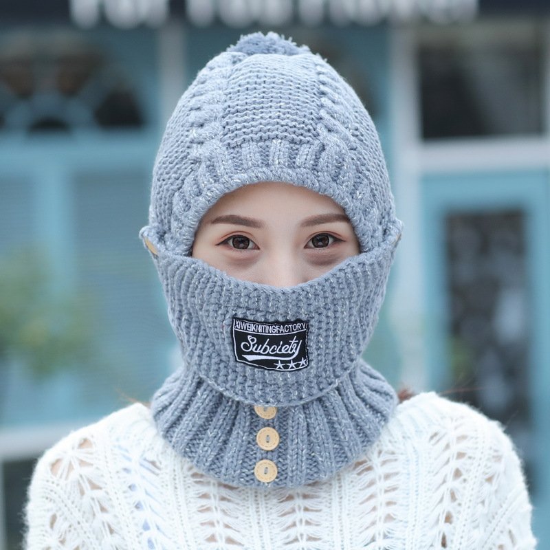SOHOBLOO'S 2 in 1 Mask Scarf Knitted Hat – SohoBloo Shop