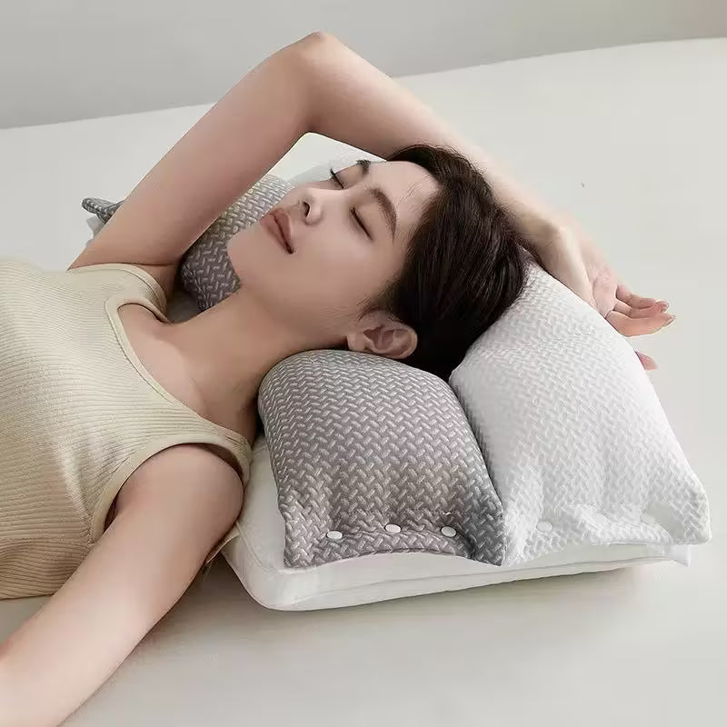 💤 OrthoAlign™ 3-in-1 Cervical Traction Pillow – Sleep, Heal & Wake Pain-Free