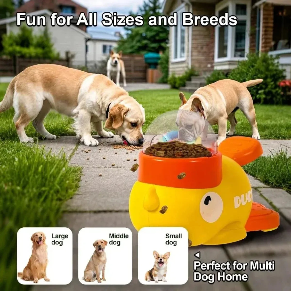 PetJoy™ Interactive Duck Puzzle Feeder – Fun Treat Dispenser & Training Toy