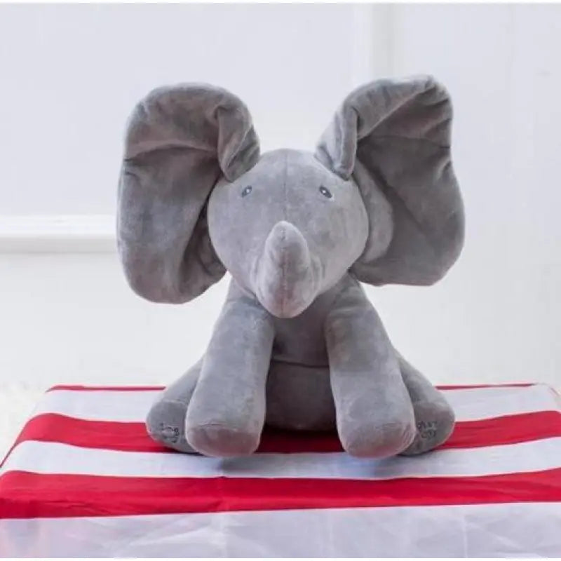 🐘 Adorable Fun with the Peek-A-Boo Elephant Plush Toy!