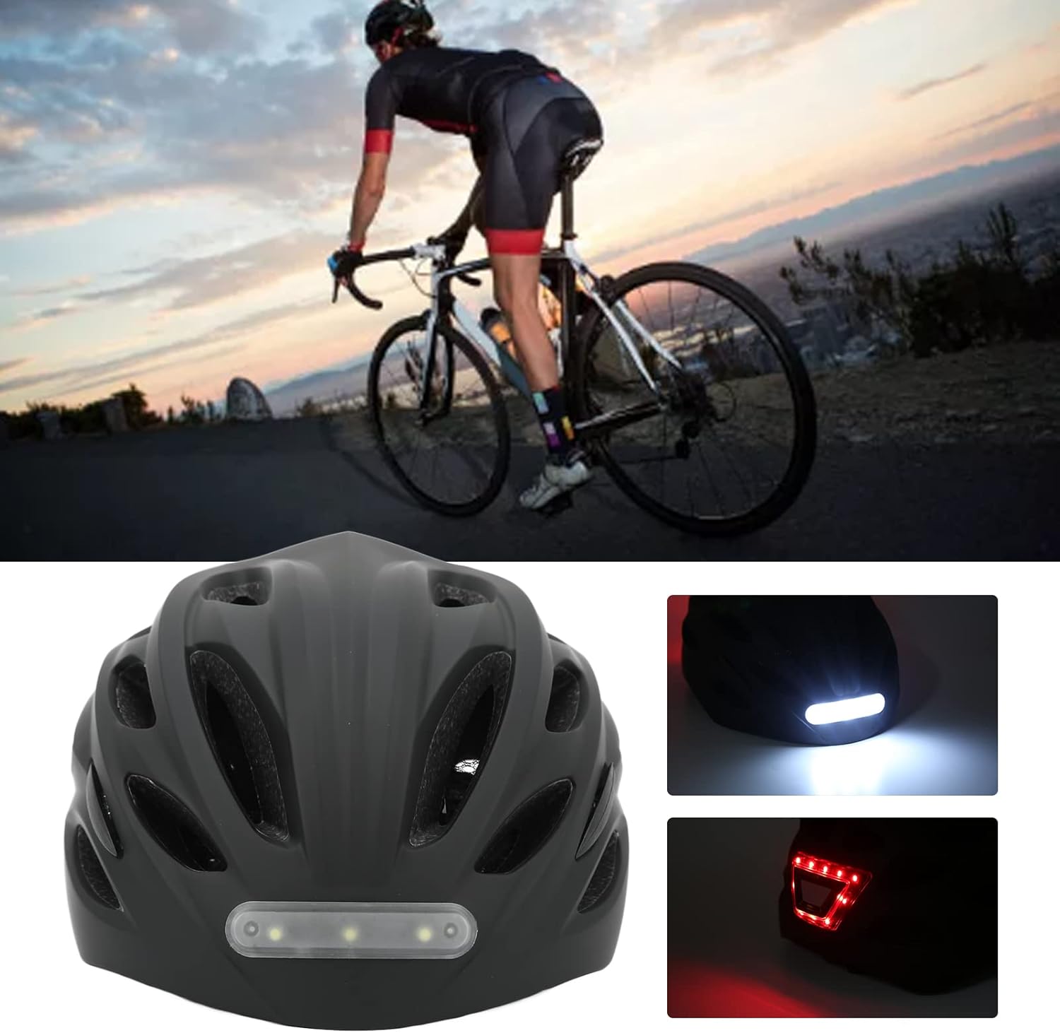🚴‍♂️ LED Safety Cycling Helmet – Stay Protected & Visible! 🚨