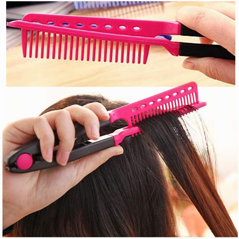 Hair Styling Clip & Straightening Comb – Achieve Salon-Quality Hair Instantly! 💇‍♀️ (2pcs)