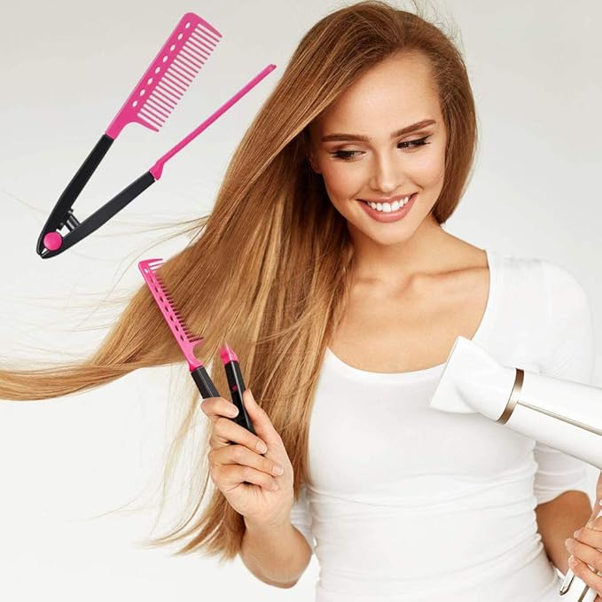 Hair Styling Clip & Straightening Comb – Achieve Salon-Quality Hair Instantly! 💇‍♀️ (2pcs)