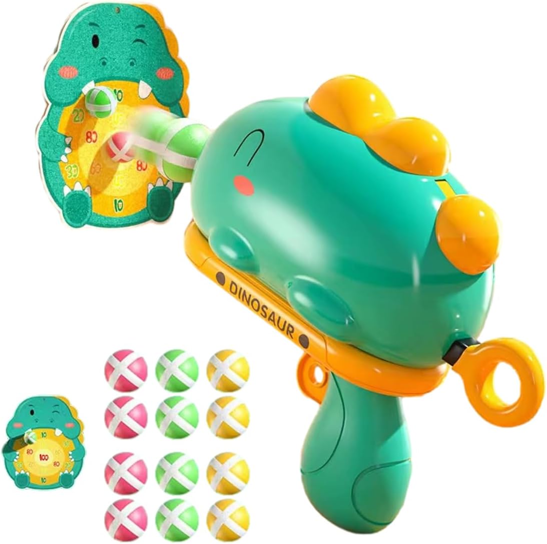 Dinosaur Sticky Ball Shooting Gun Toy – Unleash the Fun! 🦖🎯