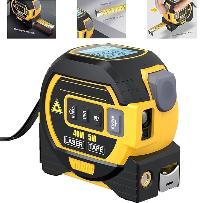 🎯3-in-1 Infrared Laser Tape Measure – Measure Smarter, Faster, & More Accurately! 🎯