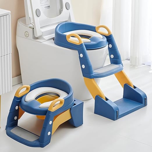 🚼 Upgrade 2-in-1 Baby Toilet Ladder – The Most Stable & Official Design!