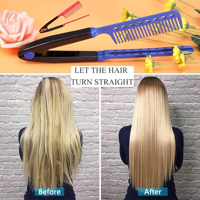 Hair Styling Clip & Straightening Comb – Achieve Salon-Quality Hair Instantly! 💇‍♀️ (2pcs)