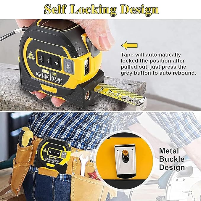 🎯3-in-1 Infrared Laser Tape Measure – Measure Smarter, Faster, & More Accurately! 🎯