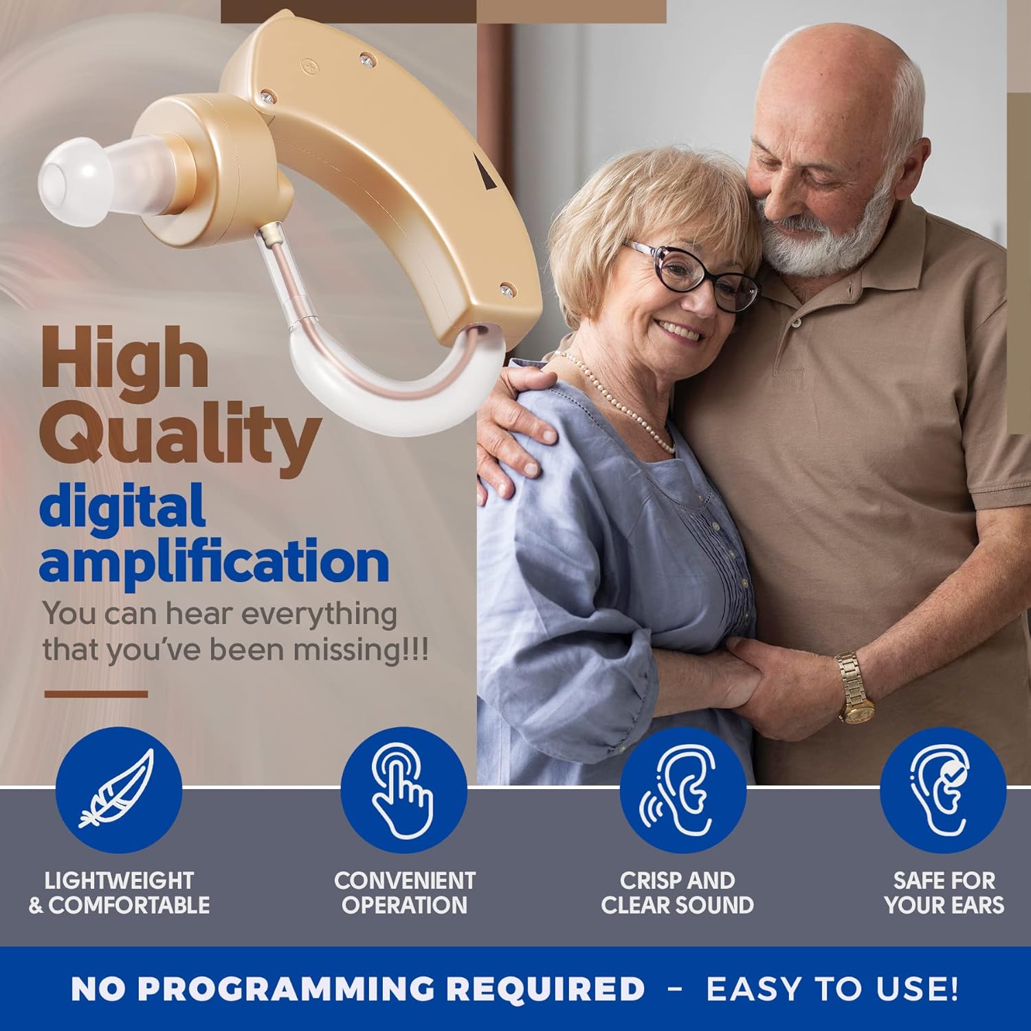 👂 Hearing Aid Sound Amplifier – Hear Clearly & Live Confidently! 🎧