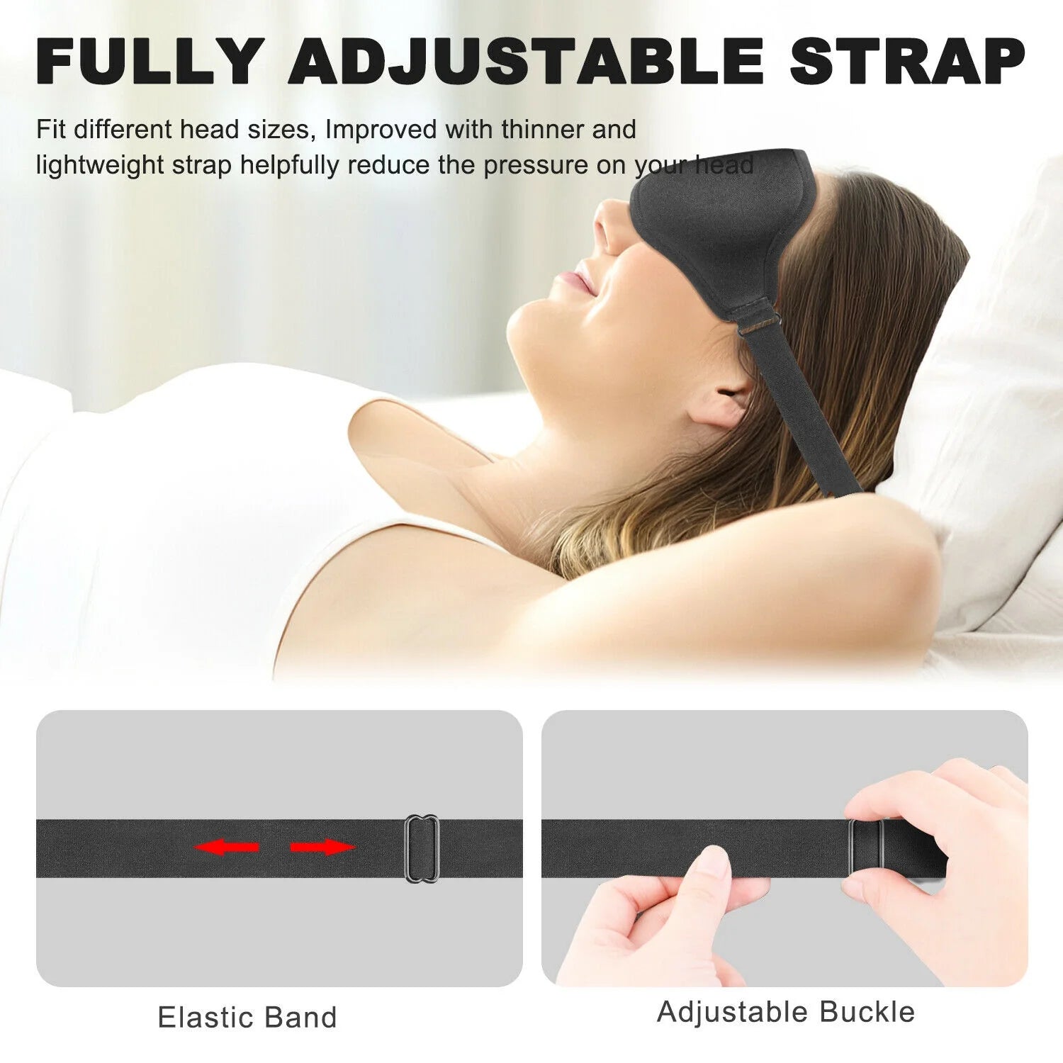 😴 3D Memory Foam Blackout Eye Mask – Sleep Deeper, Wake Up Refreshed! 💤