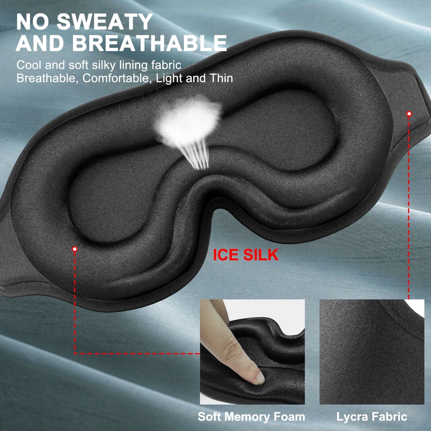 😴 3D Memory Foam Blackout Eye Mask – Sleep Deeper, Wake Up Refreshed! 💤