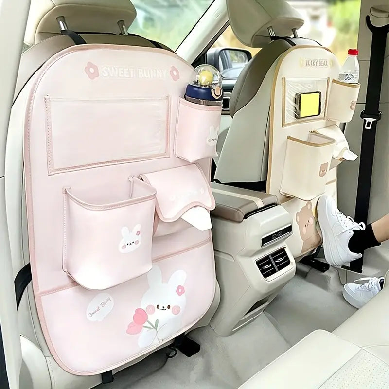 CritterOrganizer™ – Einzigartiger Bären- und Kaninchen-Autositz-Organizer für eine aufgeräumte Fahrt