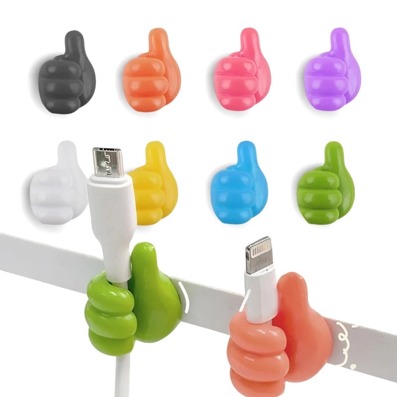 Mini Silicone Thumb Hooks -10pcs (Mixed Colors)