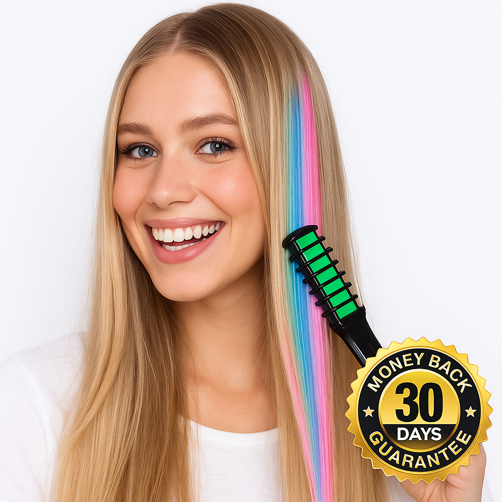 🌈 ColorPop™ Hair Chalk Comb Set — 10 Vibrant Shades for Instant Style