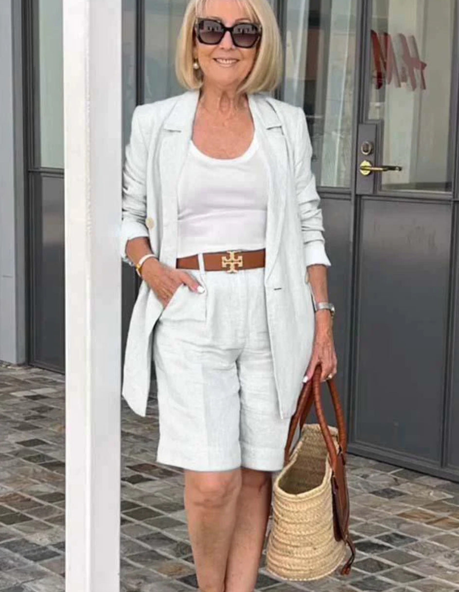 Elegant Blazer & Shorts Set