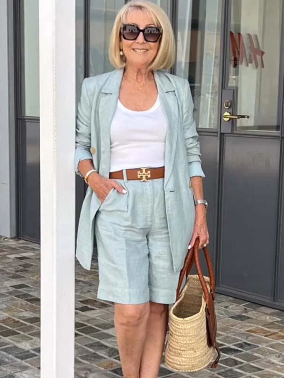 Elegant Blazer & Shorts Set