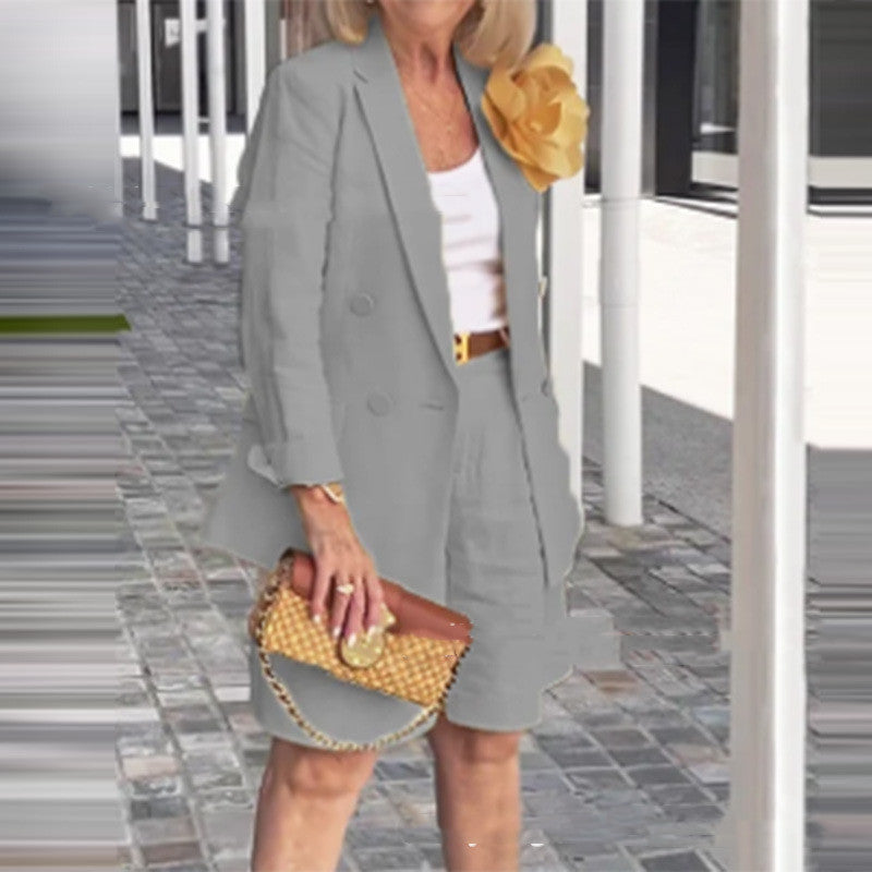 Elegant Blazer & Shorts Set