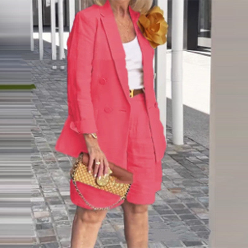 Elegant Blazer & Shorts Set