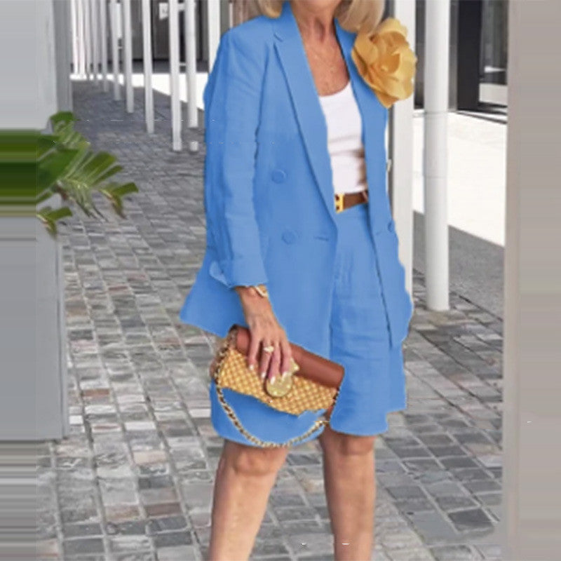 Elegant Blazer & Shorts Set