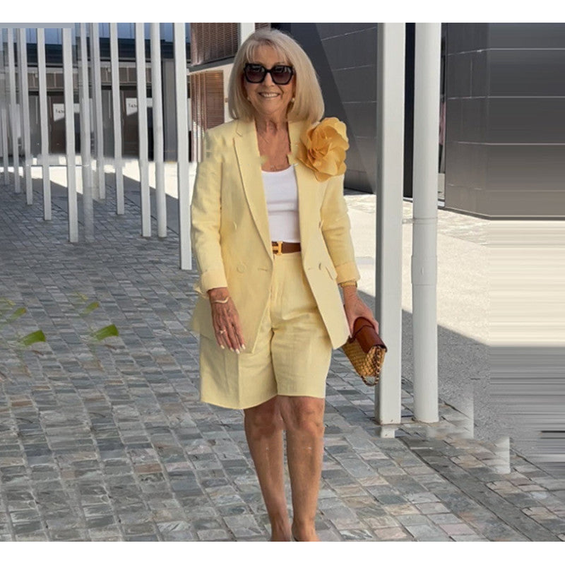 Elegant Blazer & Shorts Set