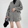 Women's Elegant Slimming Double-Sided Wool Overcoat – Japanese & Korean Casual Style