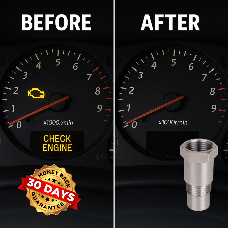 OxyFix™ Stainless Steel M18×1.5 O2 Sensor Adapter with Mini Catalytic Converter