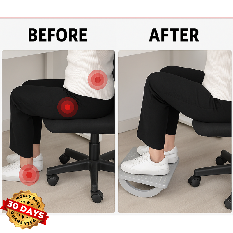 PedalRelax™ Ergonomic Massage Office Footrest
