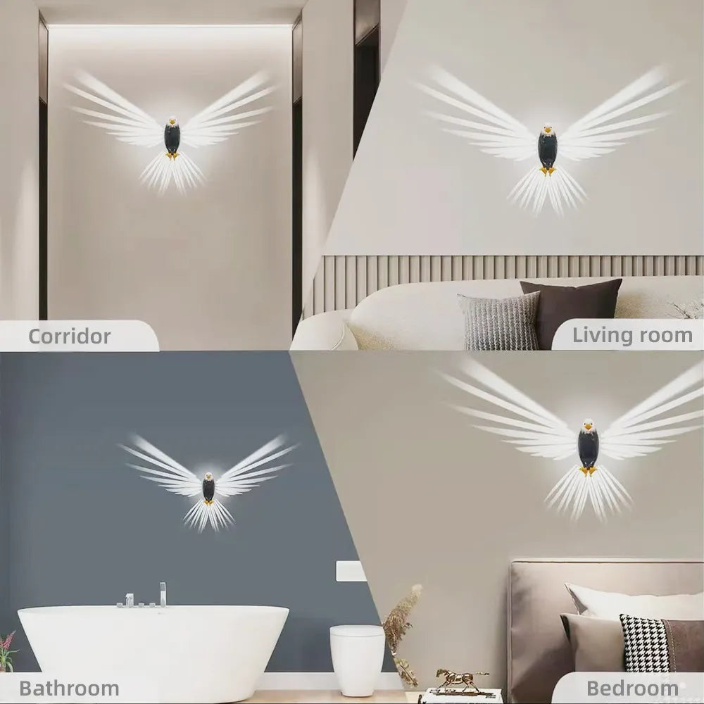 Modern Creative Bird Wall Lamp,🦉 Light Up Your Space with Enchanting Animal Shadows!