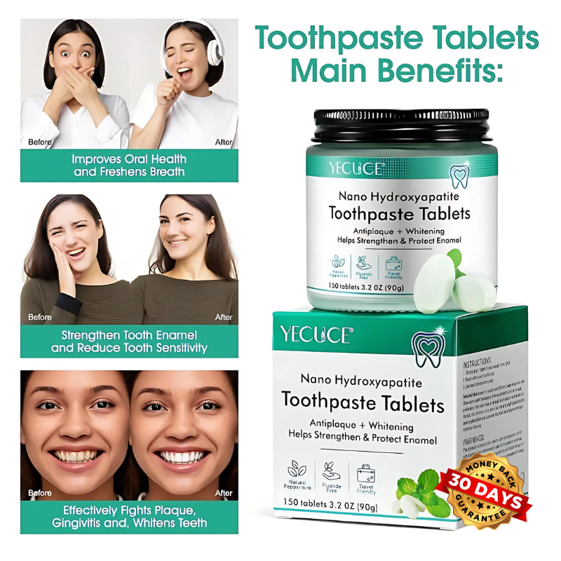 Dentabite™ Nano Hydroxyapatite Toothpaste Tablets – 150 Count (Spearmint)