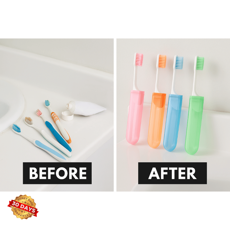 SmilePack™ Portable Folding Travel Toothbrush Set – Soft Bristles, Compact & Hygienic