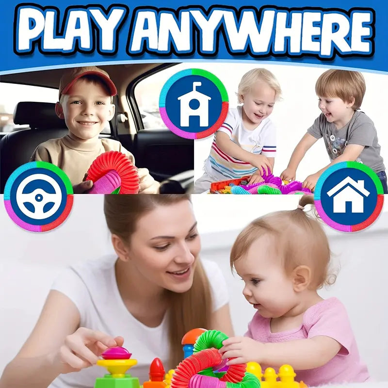 PopTube Pro™ Sensory Fidget Toy - Fun, Stretch, Connect, and Learn ...