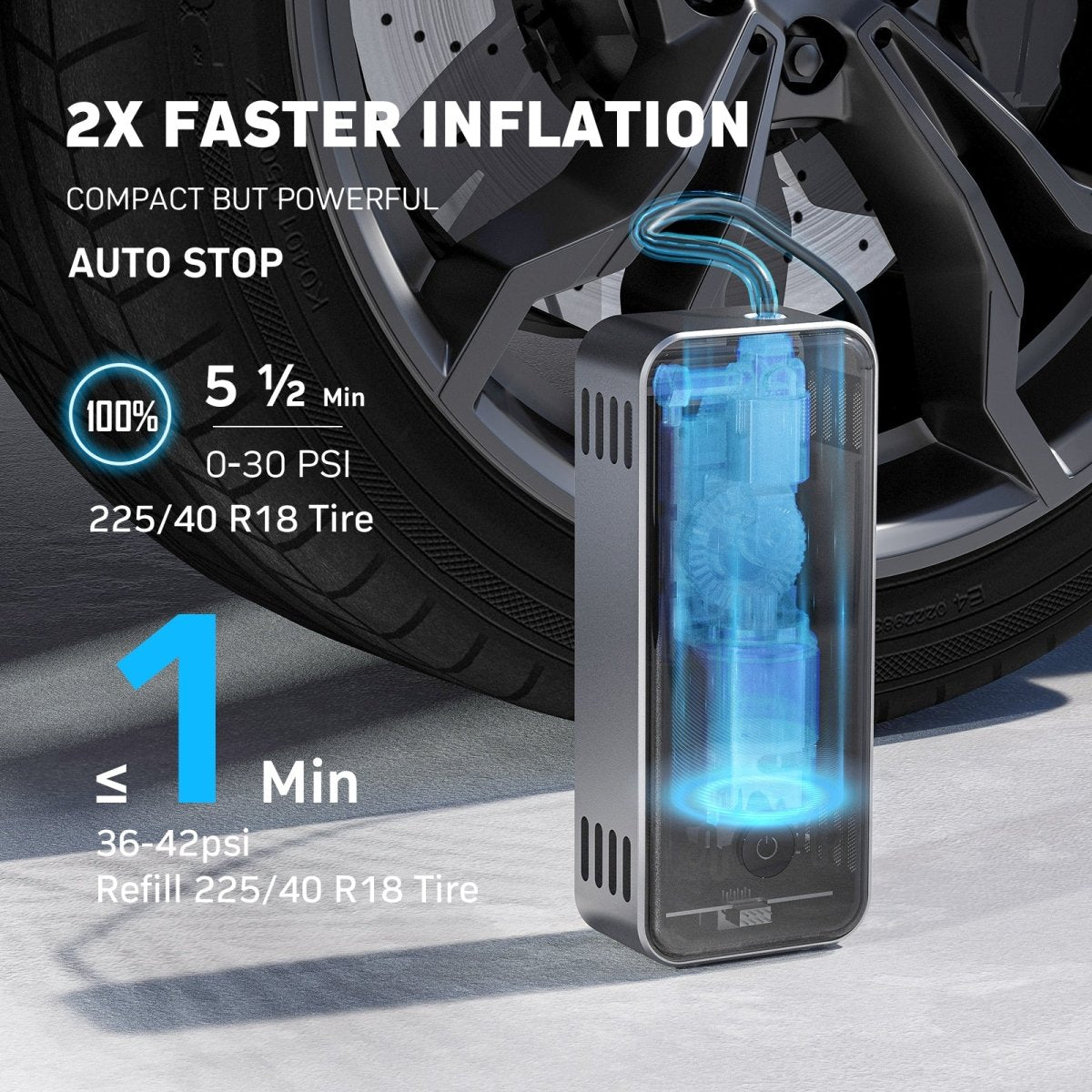 Fast Free Shipping TODAY! Portable Tire Inflator